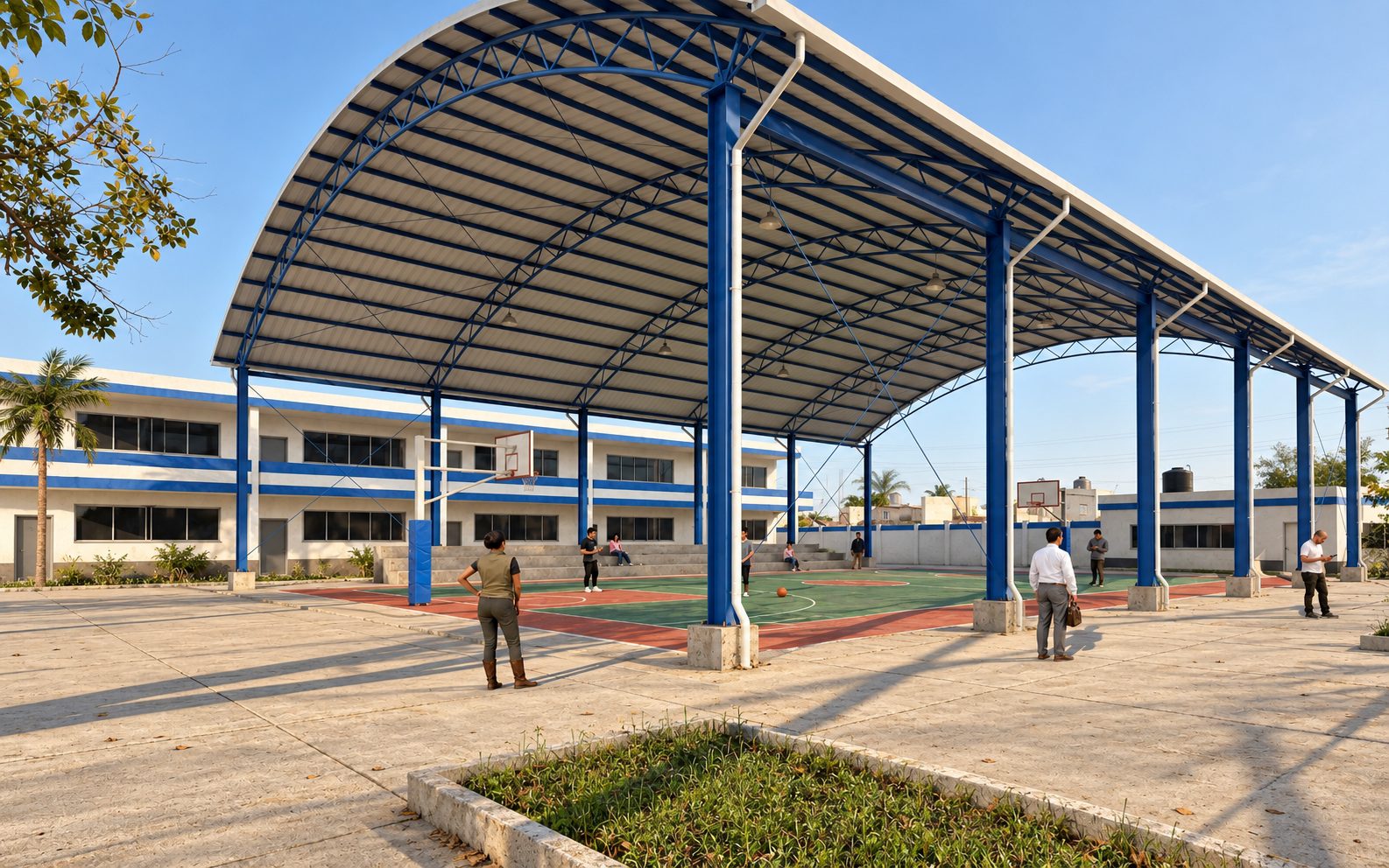 Entrada a la cancha
